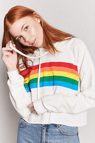 Rainbow Graphic Hooded Top