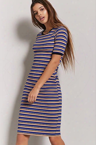 Ribbed Stripe Knit Dress