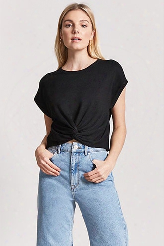 Ribbed Twist-front Top
