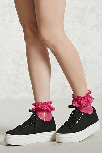 Ruffle Lace Crew Socks