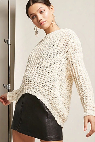 Sheer Open-knit Top