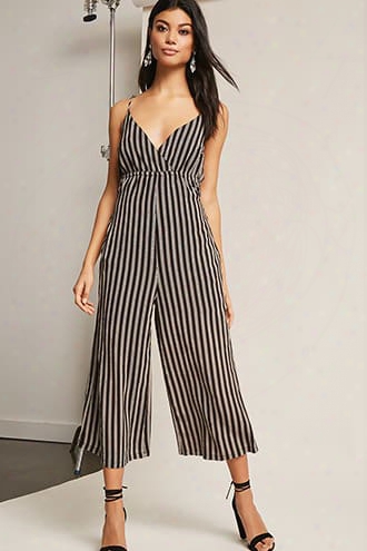 Stripe Culottes Jumpsuit