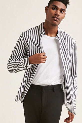 Stripe Cuvre Hem Shirt