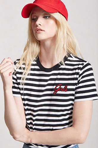 Stripe Girls Graphic Tee