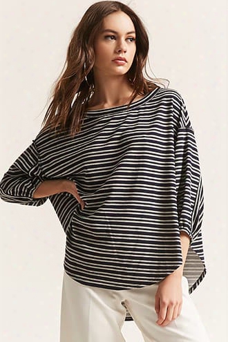 Stripe High-low Knit Top