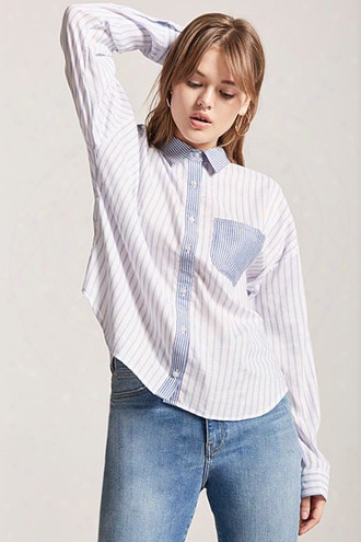 Stripe High-low Shirt