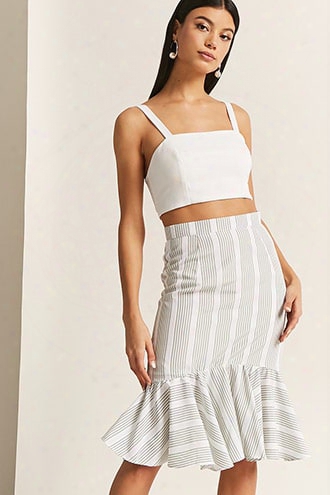 Stripe Ruffle Skirt