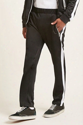 Stripe-trim Pintucked Track Pants