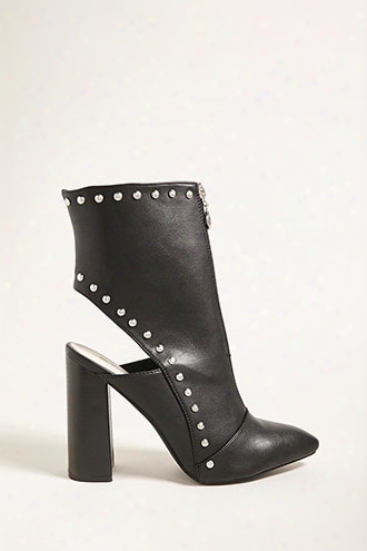 Studded Ankle Cutout Boots
