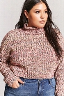 Plus Size Cropped Turtleneck Sweater