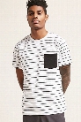 Stripe Contrast-Pocket Tee