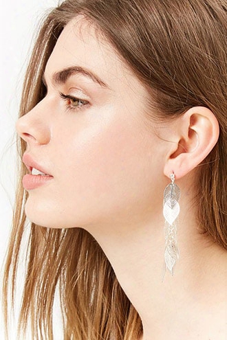 Tiered Leaf Drop Earrings