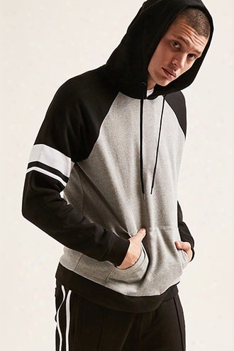 Varsity-stripe Colorblock Hoodie