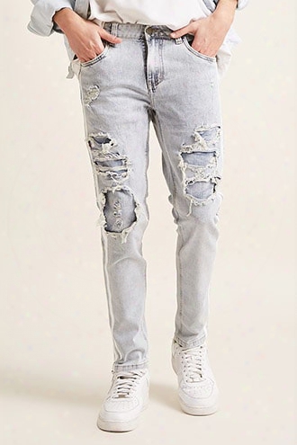 Victorious Distressed Side-stripe Jeans
