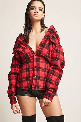 Von Dutch Faux Shearling-lined Fleece Plaid Jacket