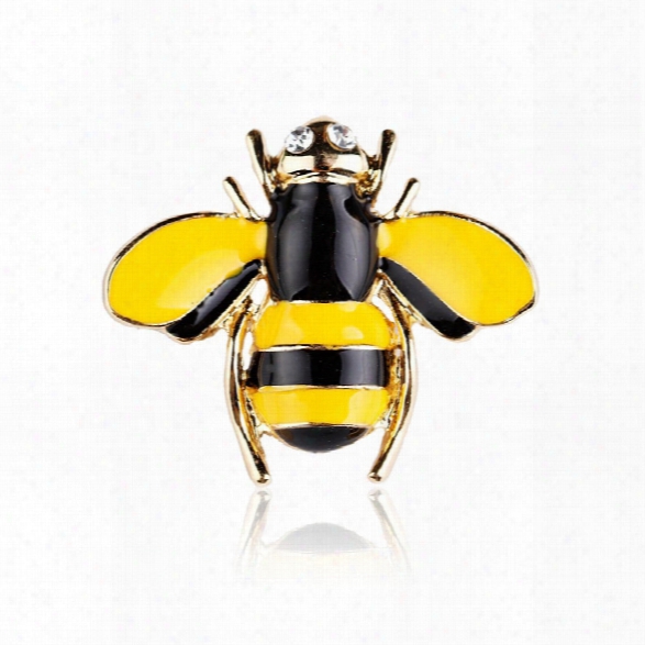 10 Designs New Honeybee With Crystal Design Brooches Lovely Bee Insect Pins For Women Jewelry New Year Gift