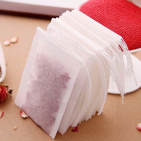 100pcs Hot Sale Non Woven Empty Tea Bags String Seal Filter Herb Loose Disposable Bags Convenient Essential Tools