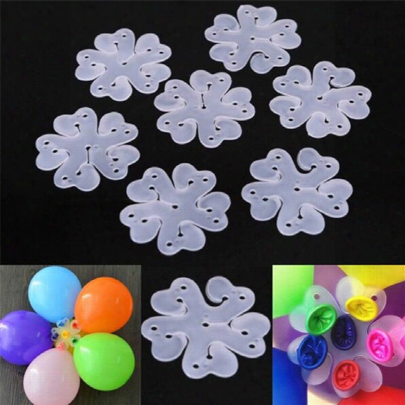 10pcs 6.5cm Useful Flower Shape Balloons Sealing Clip Ballon Buttons Clips Wedding/birthday/christmas Party Decoration S