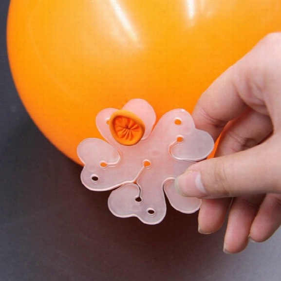 10pcs Wonderful Design Flower Shape Balloons Sealing Clip For Wedding/birthday/christmas Party Decoration Supplies