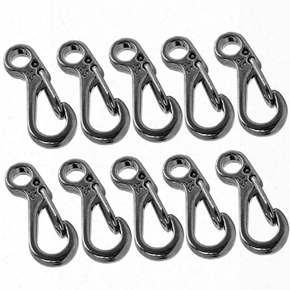 10pcs/set Spring Buckle Snap Alloy Nickel-free Plating Mini Key Ring Carabiner Bottle Hook Paracord Camping Accessories