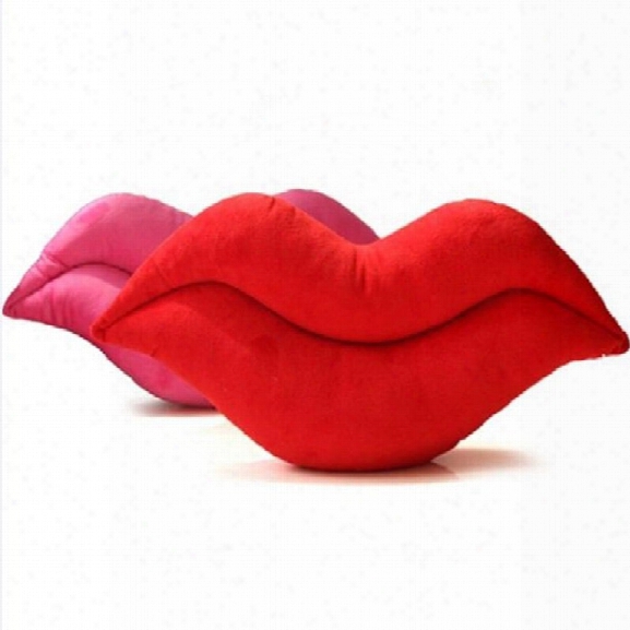 2 Pcs Creative Pink Red Lips Plush Cushion Funny Home Decoration Cushions Soga Chair Pillows For Gifts
