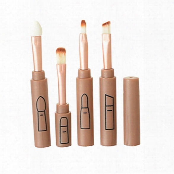 2017 Fashion Makeup Brush Set 4pcs Separable Design Cosmetic Foundation Facial Eyeliner Lip Eye Shadow Brushes Makeup To