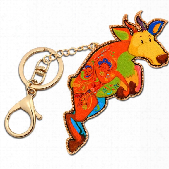 2017 New Customed Lovely Cartoon Tibetan Antelope Key Chain Trendy Acrylic Key Chain Fashion Accessories For Gifts