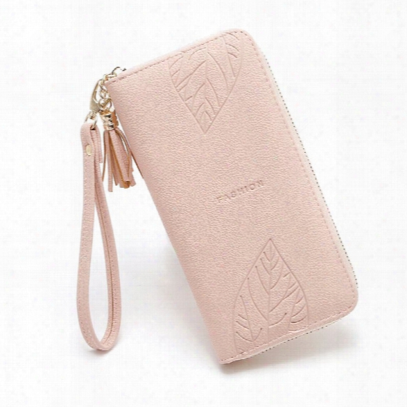 2018 Long Luxury Brand Designer Women Wallet Clutch High Quality Leather Tassel Women Purse With Zipper Card Holder