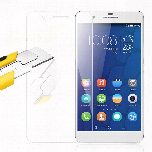 2pcs Screen Protector For Huawei Honor 6x/6 Plus High Sensitivity Hd Full Coverage High Clear Premium Etmpered Glass