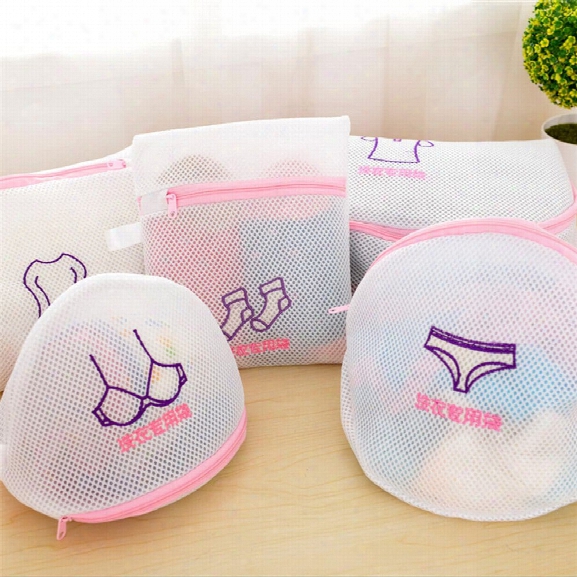 3pcs Women Bra Lingerie Socks Clean Washing Bag Wash Protecting Mesh Washing Machine Practical Aid Laundry Storage Bag