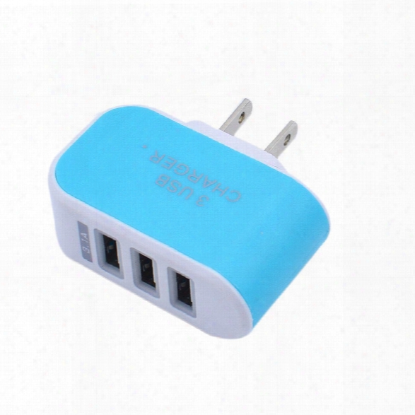 3usb Candy Charger Led Light Mobile Charging Head Smart Multi-port Usb Charger Travel To The American Standard