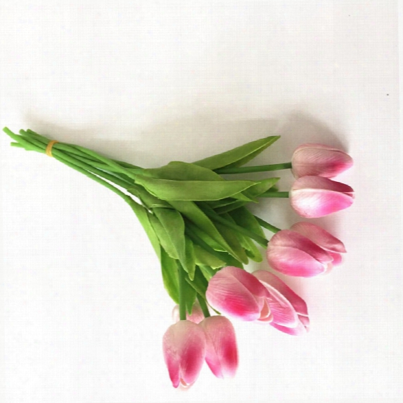 6 Pcs Artificial Tulips Fake Flowers Pu Flores Artificiales Para Decora O Mini Tulip For Home Wedding Decoration Cheap F