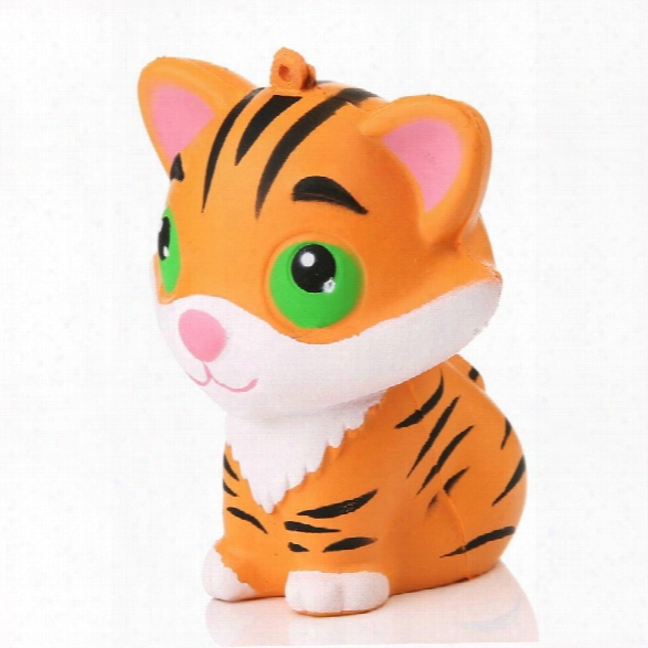 Animal Kawaii Squishy Tiger Doll Squeeze Bread Super Slow Rising Phone Straps Soft Scented Cake Toys Gift