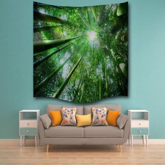 Bamboo Sunshine 3d Digital Printing Home Wall Hanging Nature Art Fabric Tapestry For Bedroom Living Room Decorations