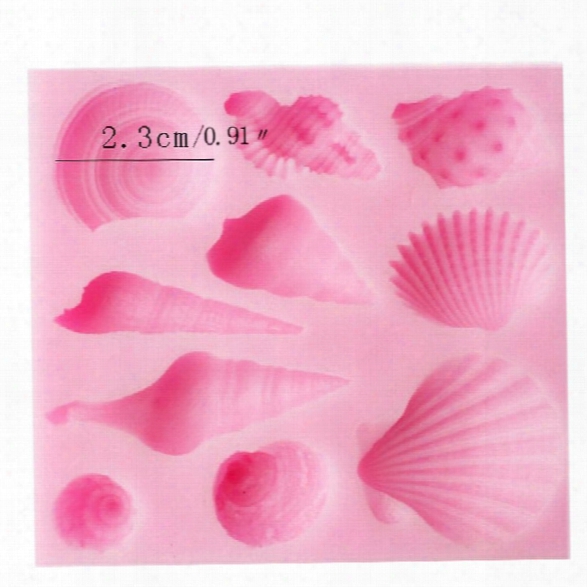 Beautiful Eco-friendly Sea Shell Conch Silicone 3d Cookware Dining Bar Non-stick Gift Fondant Soap Molds Bakewear Tools