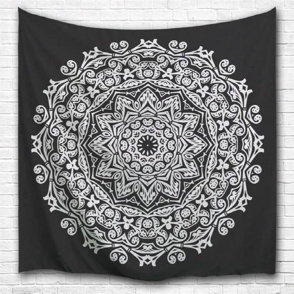 Black And White Mandala 3d Digital Printing Home Wall Hanging Nature Art Fabric Tapestry For Bedroom Living Decorations
