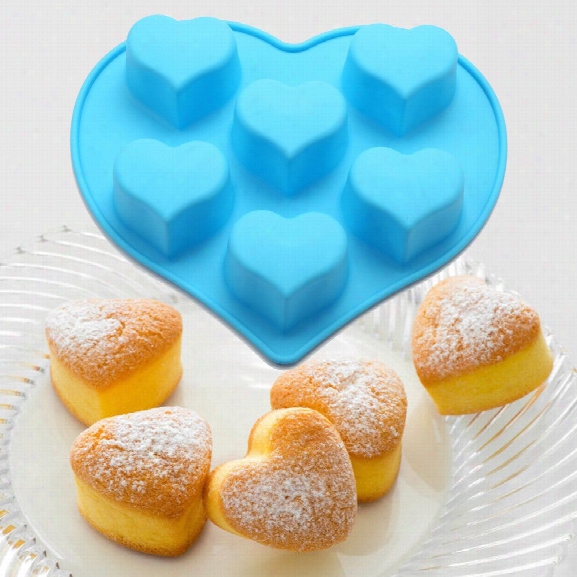 Cake Mold For Diy Mousse Ice Cream Chocolate Dessert Jelly Pastry Silicone Cake Mold Decoration Tools (heart-shaped)