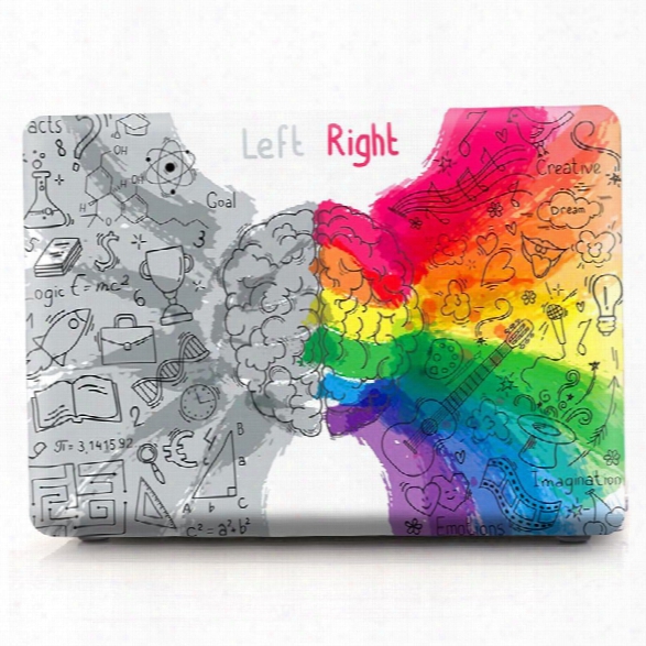 Computer Shell Laptop Case Keyboard Film Set For Macbook Air 13.3 Inch -3d Rainbow Left And Right Brain