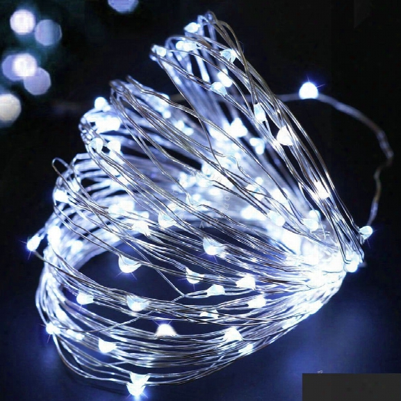 Dengzhan 10m 100led 3aa 4.5v Battery Powered Waterproof Decoration Led Copper Wire Lights String For Christmas Festival