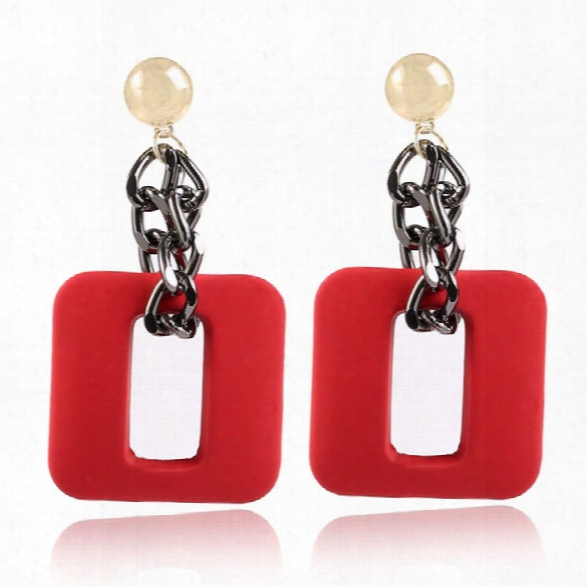 European And American Hot Style Jewelry New Fashionable Quality Chain Ear Jewelry Wholesale Geometric Ear Nail Earrings