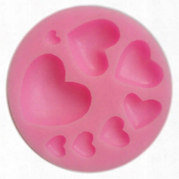 Facemilee Heart Silicone Fondant Cake Cupcake Jelly Tray Pan Mold Silicone Diy Tool Chocolate Mold Baking Decoration Tool