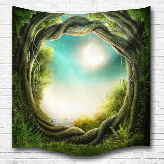 Fantasy Forest 3d Digital Printing Home Wall Hanging Nature Art Fabric Tapestry For Bedroom Living Room Decorations