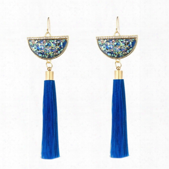 Fashion Brand Jewelry Tassels Earrings Hand Made Crystal Shivering Accessories Ethnic Drop Earrings For Women