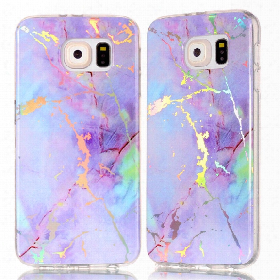 Fashion Color Plated Marble Phone Case For Samsung Galaxy S6 Case Cover Luxurious Soft Tpu Full 360 Protection Case