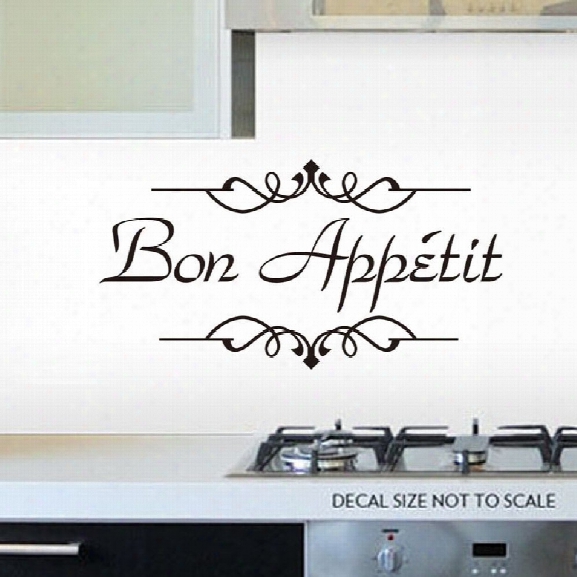 Food Kitchen Room Decoration Kitchen Stickers Bon Appetit Wall Stickers Diy Vinyl Adesivo De Paredes Home Decals