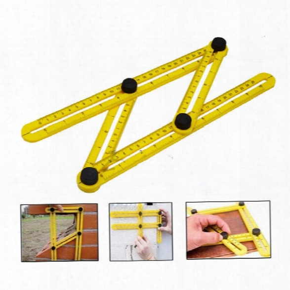 Four Folding Measurement Tool Of Multifunctional Plastic Edge Folding Ruler 4 Changeable Multipurpose Transform