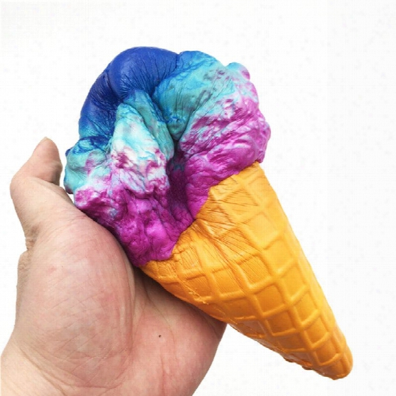 Funny Squishy Toy Made By Enviromental Pu Material Replica Big Colorful Ice Cream For Different Age Group