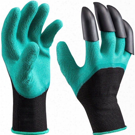 Garden Genie Gloves With Claws Quick And Easy To Dig And Plant, Safe For Gardening Digging And Planting