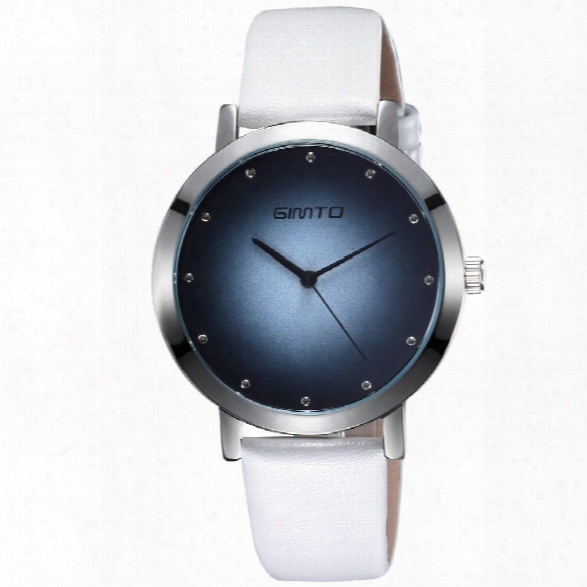 Gimto Brand Women Watches Girl Dress Quartz Watch Clock Leather Strap Female Bracelet Wristwatch Relogio Feminino Montre