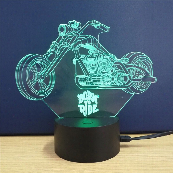 Harley Davidson Motorcycle Gift Advertising Promotion Led Touches The Color-changing 3d Lamp Usb Creative Nightlight